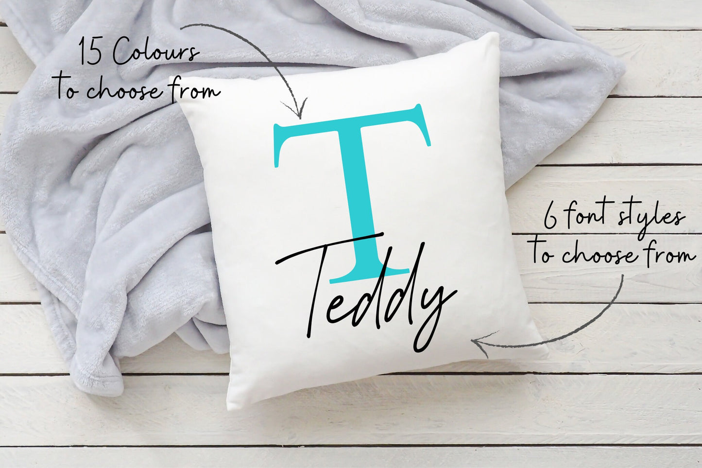 Initial Name Cushion | Boy & Girl Cushion Designs | Bedroom Deco | Nursery Decor | Baby Gift | Cuddle Cushion | Birthday Gift Ideas