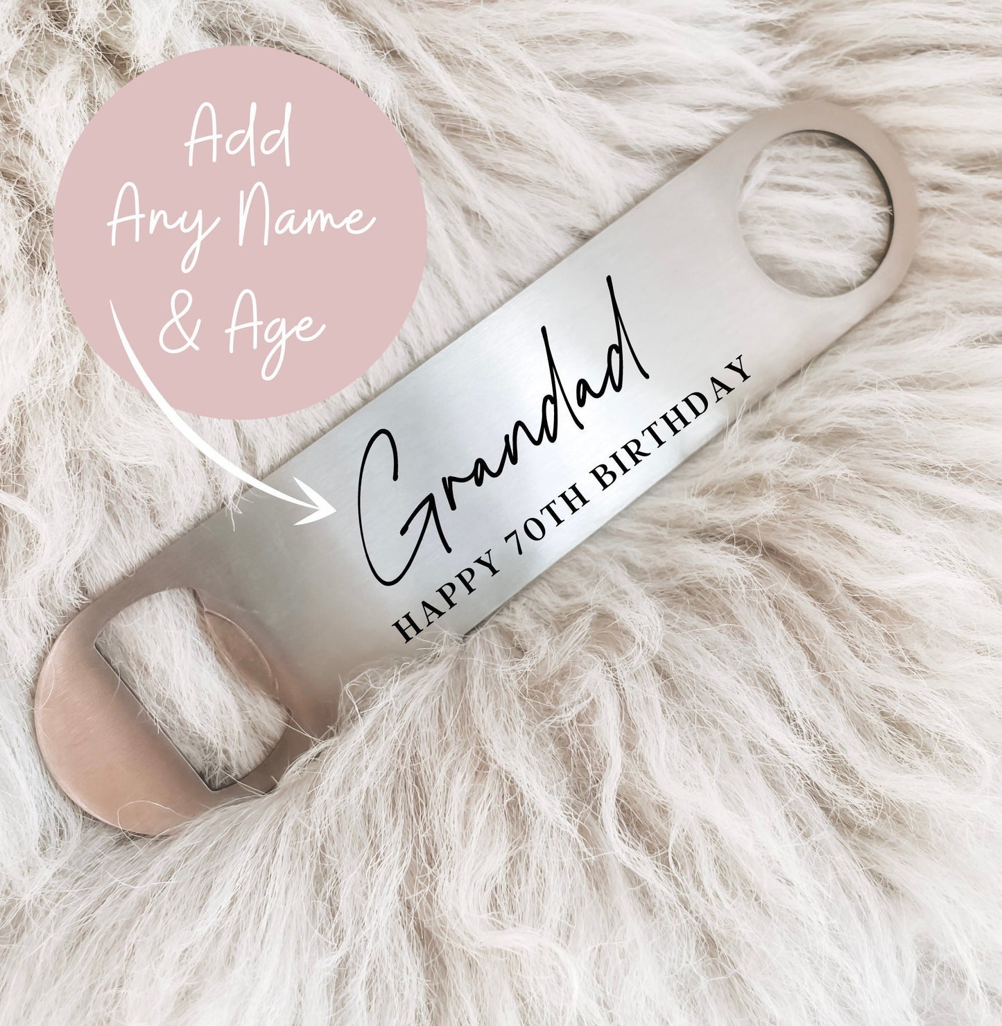 Personalised Bottle Opener | Gifts for him | 18th, 21st, 30th, 40th, 50th Birthday | Beer Opener | Milestone birthdays | Steel Bar Blade