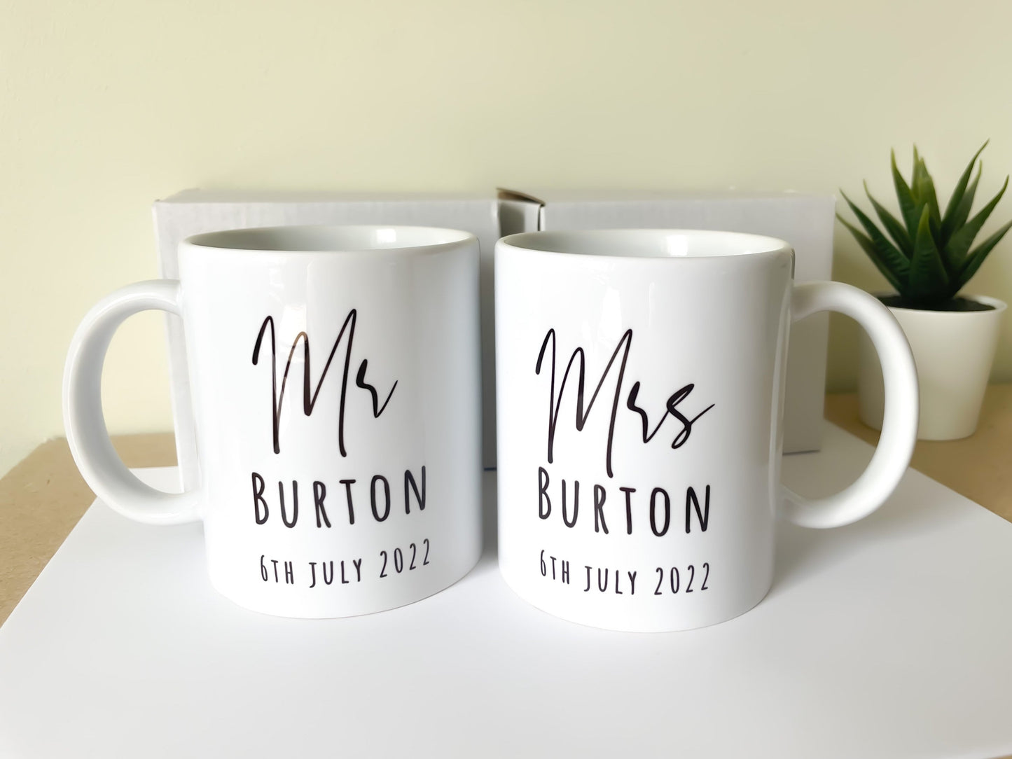 Mr & Mrs Personalised Mugs | Wedding Gift | Engagement | Anniversary | Coffee Mug | Couples gifts | newly weds
