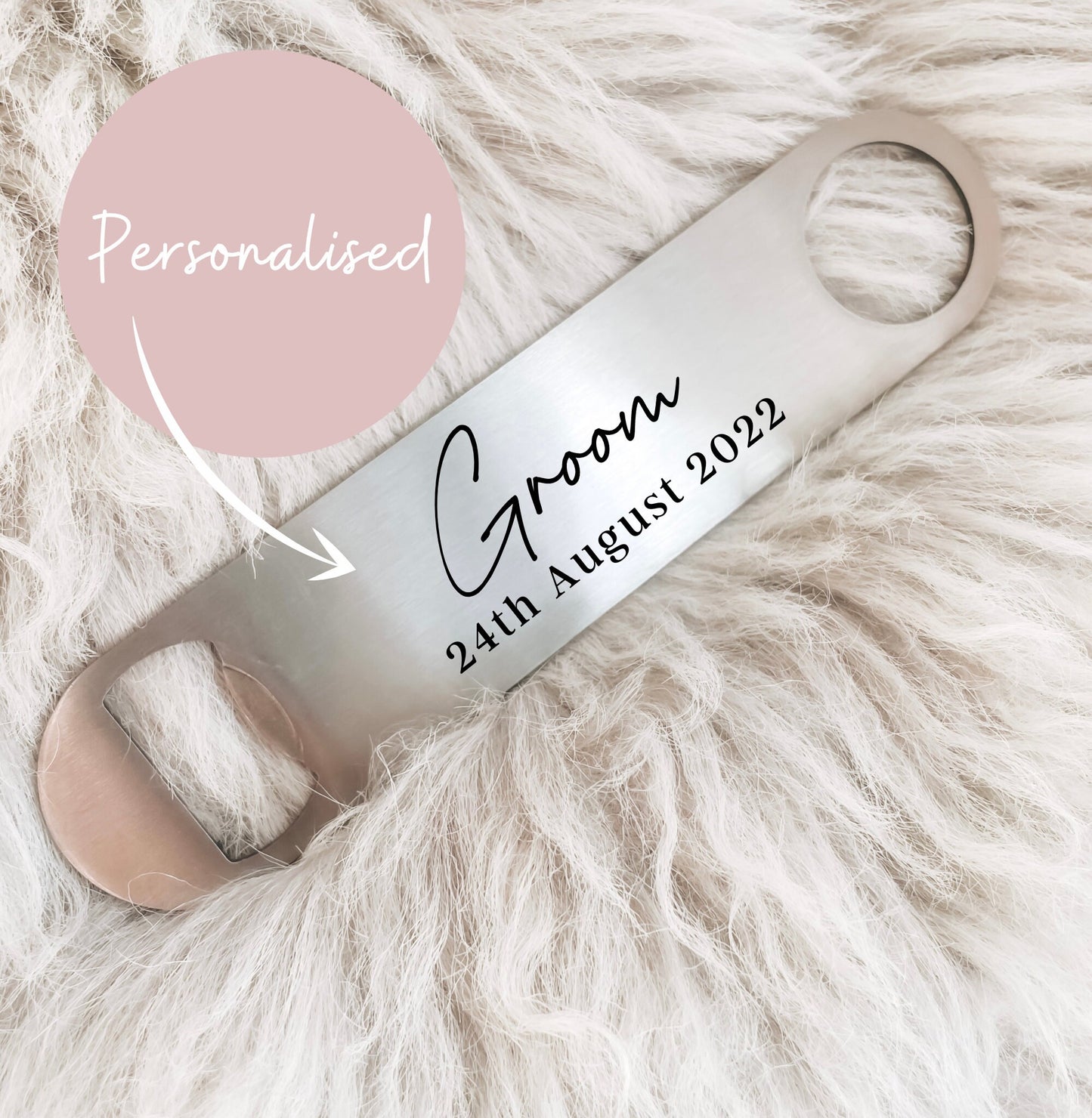Personalised Bottle Opener | Gifts for him | Groom | Best Man | Usher | Father of the Bride Gift | Beer | Wedding Favour | Steel Bar Blade