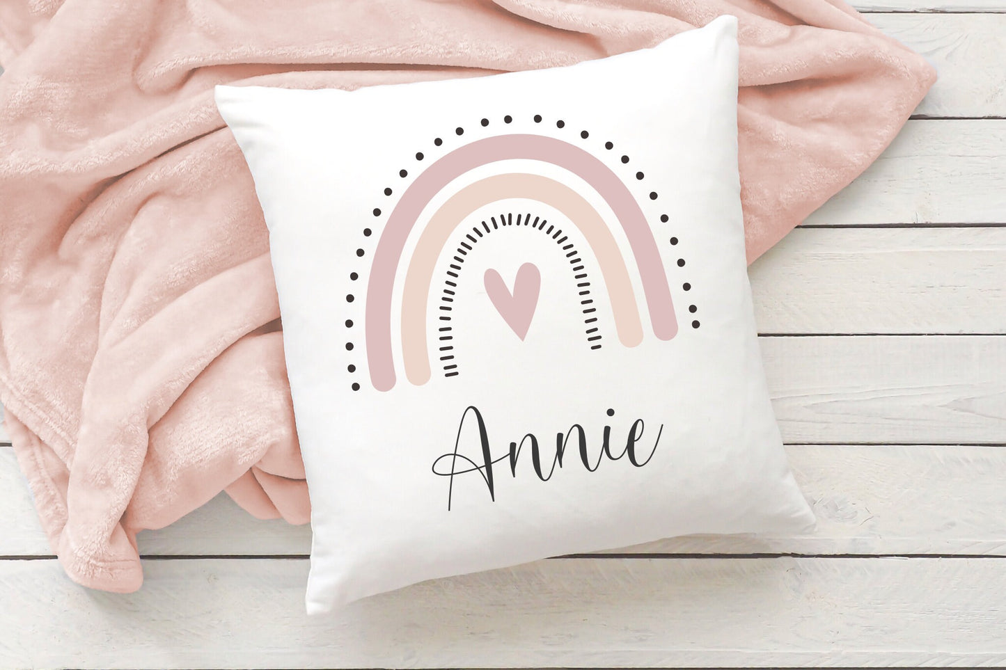 Girls Rainbow Cushion | Personalised Designs | Bedroom Deco | Nursery Decor | Baby Gift | Birthday Gift Ideas | Christening |
