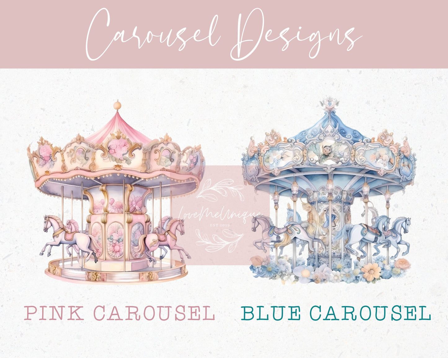 Personalised Carousel Money Box | Ceramic | Christening Keepsake | Baptism | Naming Day | Girl & Boy Gift | New Baby Gift | First Birthday