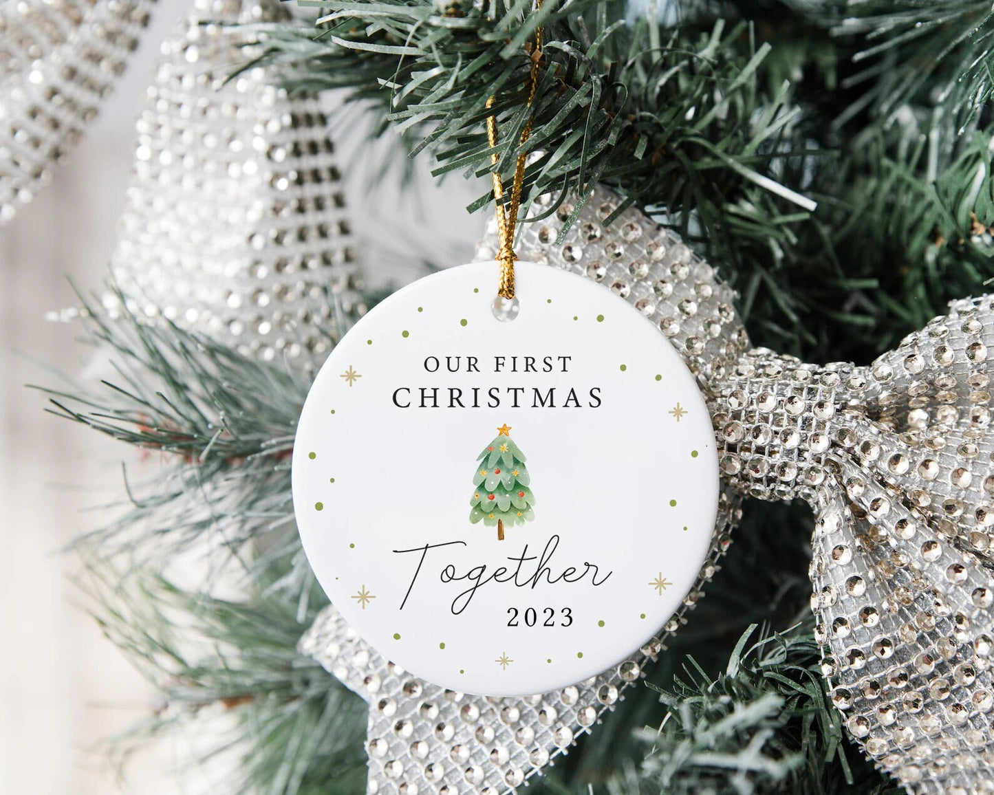 First Christmas Together | Tree Decoration Ornament | Ceramic Bauble Keepsake Gift | Couple Gift | Gift for Partner