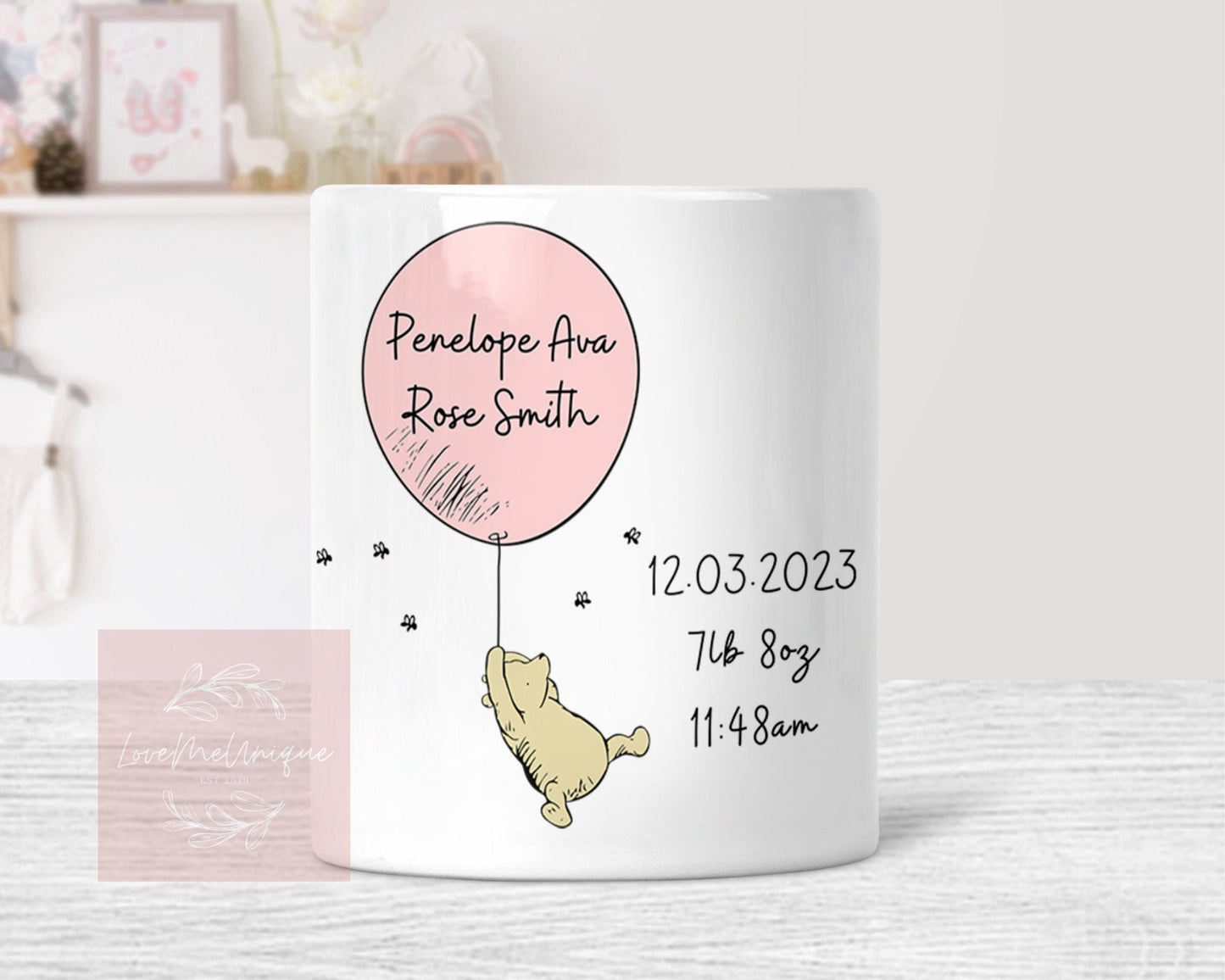 Classic Winnie the Pooh | Personalised Money Box | Baby Boy & Girl | New Baby Gift | First Birthday | Christening | Welcome to the world