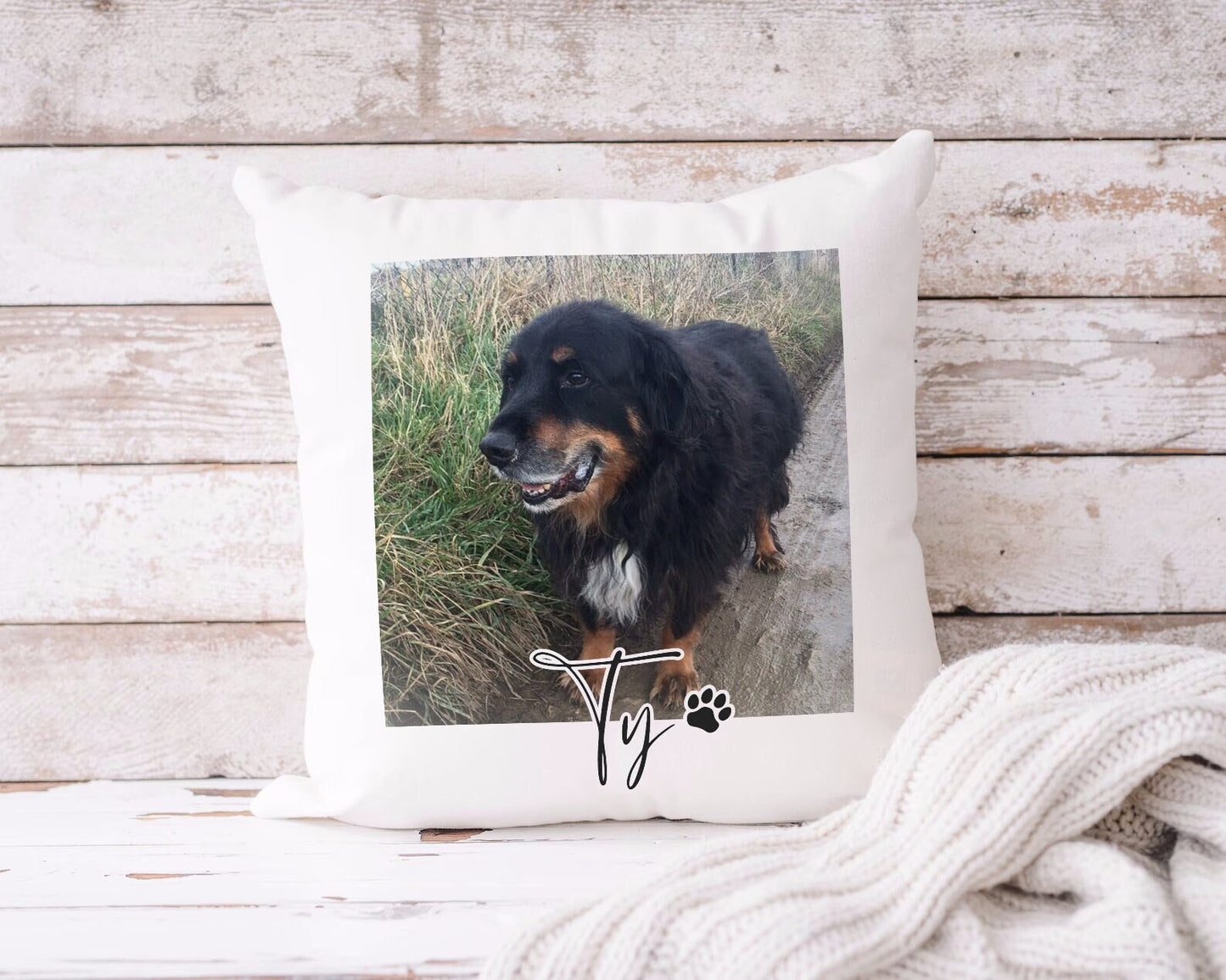 Dog Photo Cushion | Personalised Custom Pet Pillow | Dog Gift |Photo Pillow | Pet Loss Gift | Personalised Christmas Gift | Pet Portrait