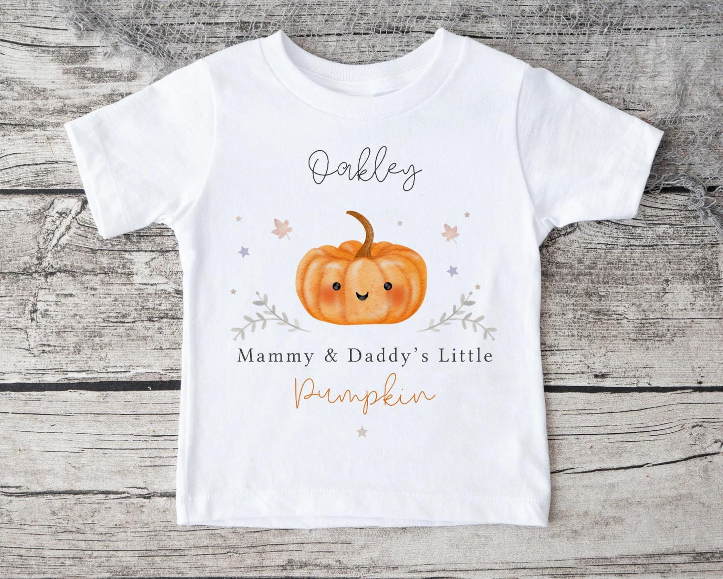 Little Pumpkin Personalised T-Shirt | Baby, Toddler & Kids Cute Pumpkin Outfit | Spooky Season, Kids Halloween Name Shirt | Unisex Top