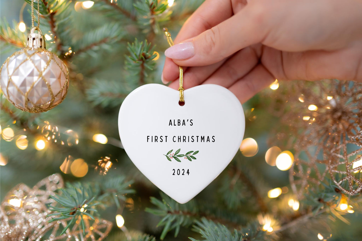Baby's First Christmas Ornament | Personalised Baby Bauble | Baby Christmas Keepsake | Personalised Bauble | New Baby Gift |