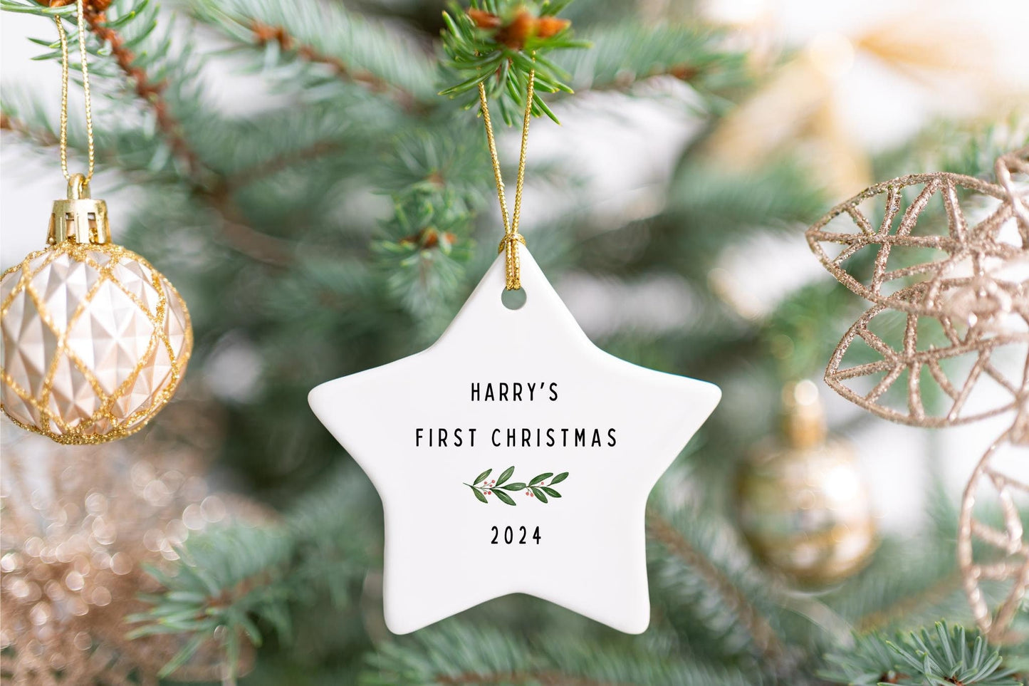 Baby's First Christmas Ornament | Personalised Baby Bauble | Baby Christmas Keepsake | Personalised Bauble | New Baby Gift |