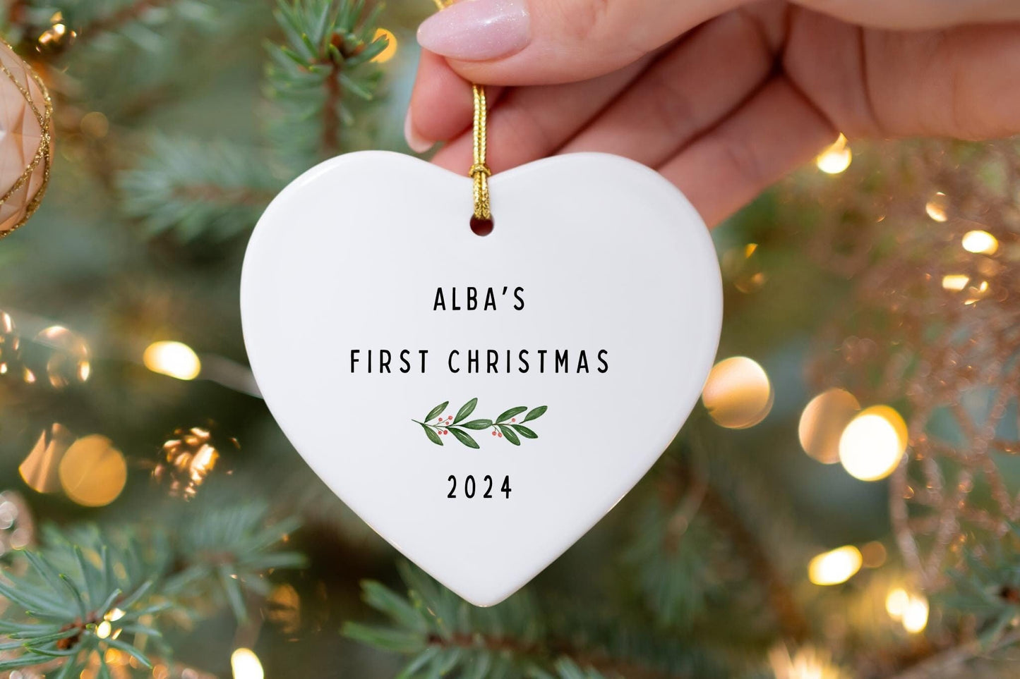 Baby's First Christmas Ornament | Personalised Baby Bauble | Baby Christmas Keepsake | Personalised Bauble | New Baby Gift |