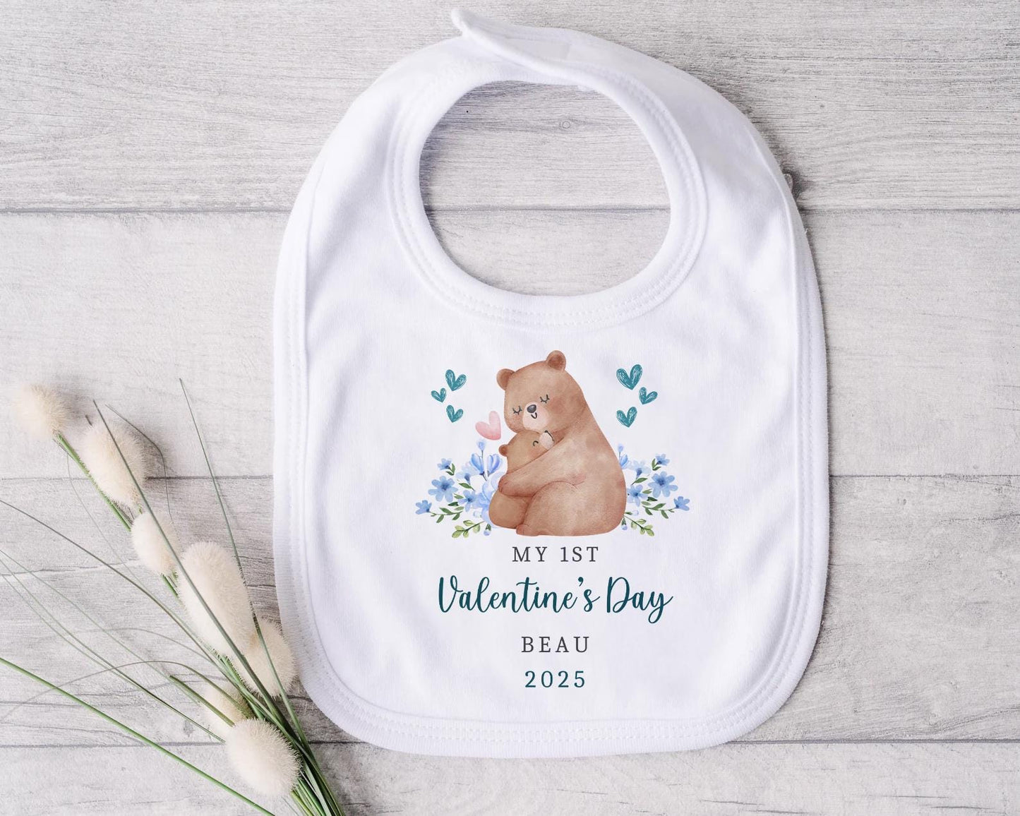 First Valentines Day | 1st Valentines | Vest, Sleepsuit, Romper, Bib Unisex Babygrow | Baby Clothes | Newborn Gift |