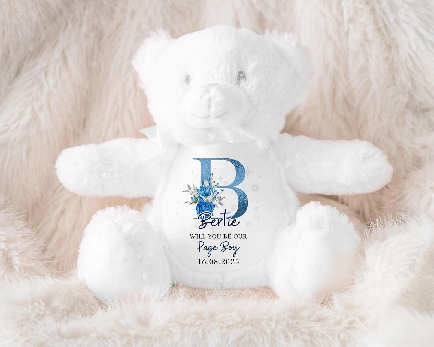 Personalised Will You Be Our Flower Girl Page Boy Teddy Gift | Proposal Gift | Bridesmaid Gifts | Bunny Rabbit | Teddy Bear | Wedding Gift