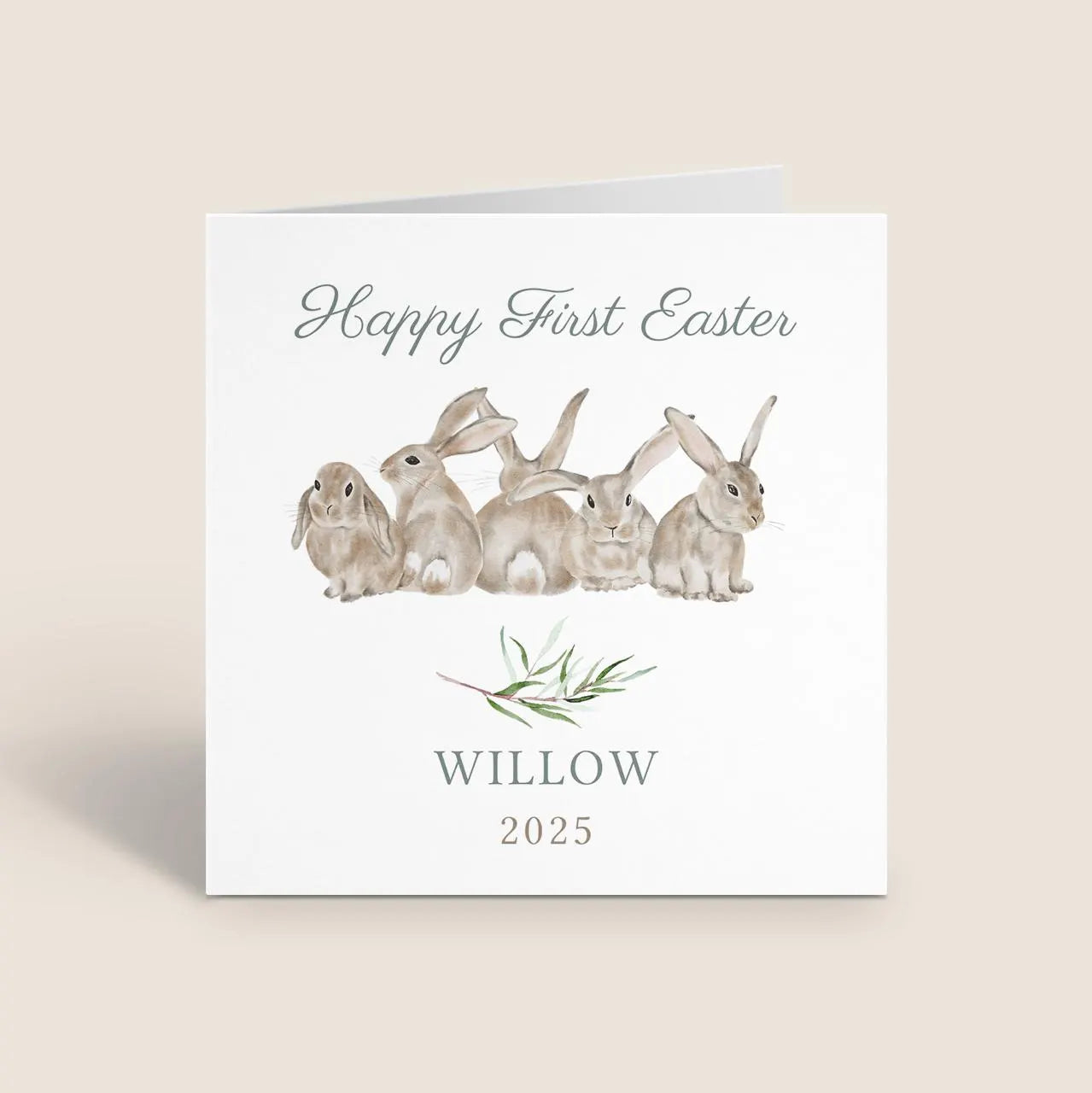 Personalised Happy First Easter Bunny Card