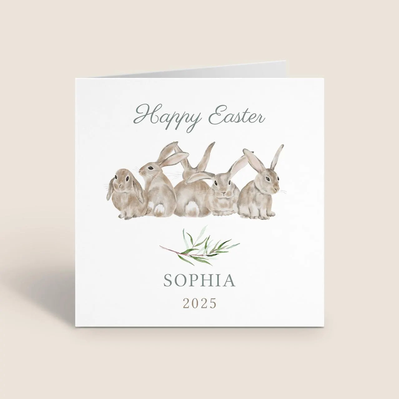 Personalised Happy Easter Bunny Card