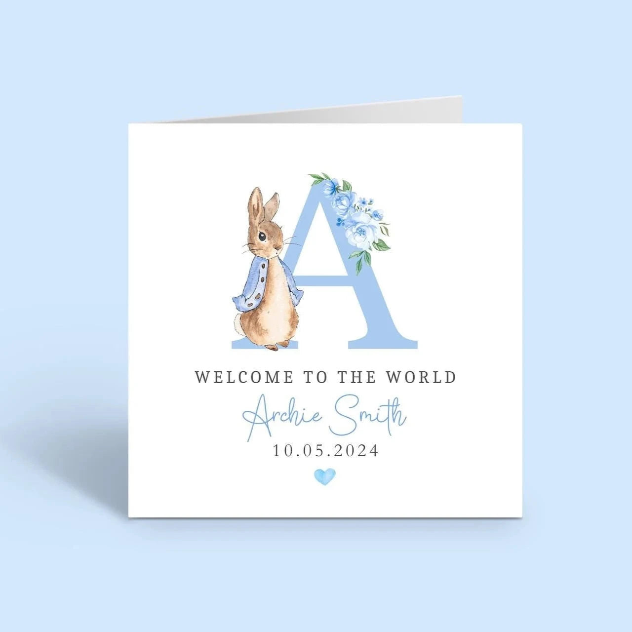 New Baby Boy Peter Rabbit Card