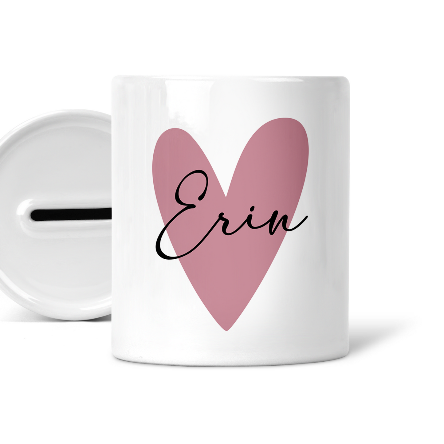 Personalised Money Box Heart