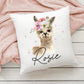 GIRLS Llama Cushion | Personalised Print Design | Bedroom Decor | Cute Llama | Baby Gift | Birthday Gift | Scatter Cuddle