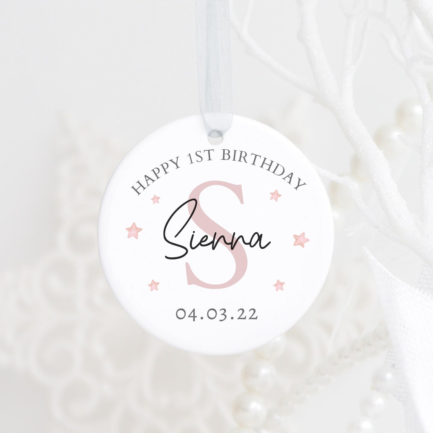 1st  Birthday PersonalisedKeepsake | Baby's First Birthday Gift | Ceramic decoration | Memory Box | Ideal 1st Bday Gift | Custom | Any Name