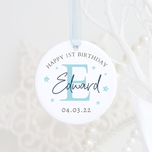 1st  Birthday PersonalisedKeepsake | Baby's First Birthday Gift | Ceramic decoration | Memory Box | Ideal 1st Bday Gift | Custom | Any Name