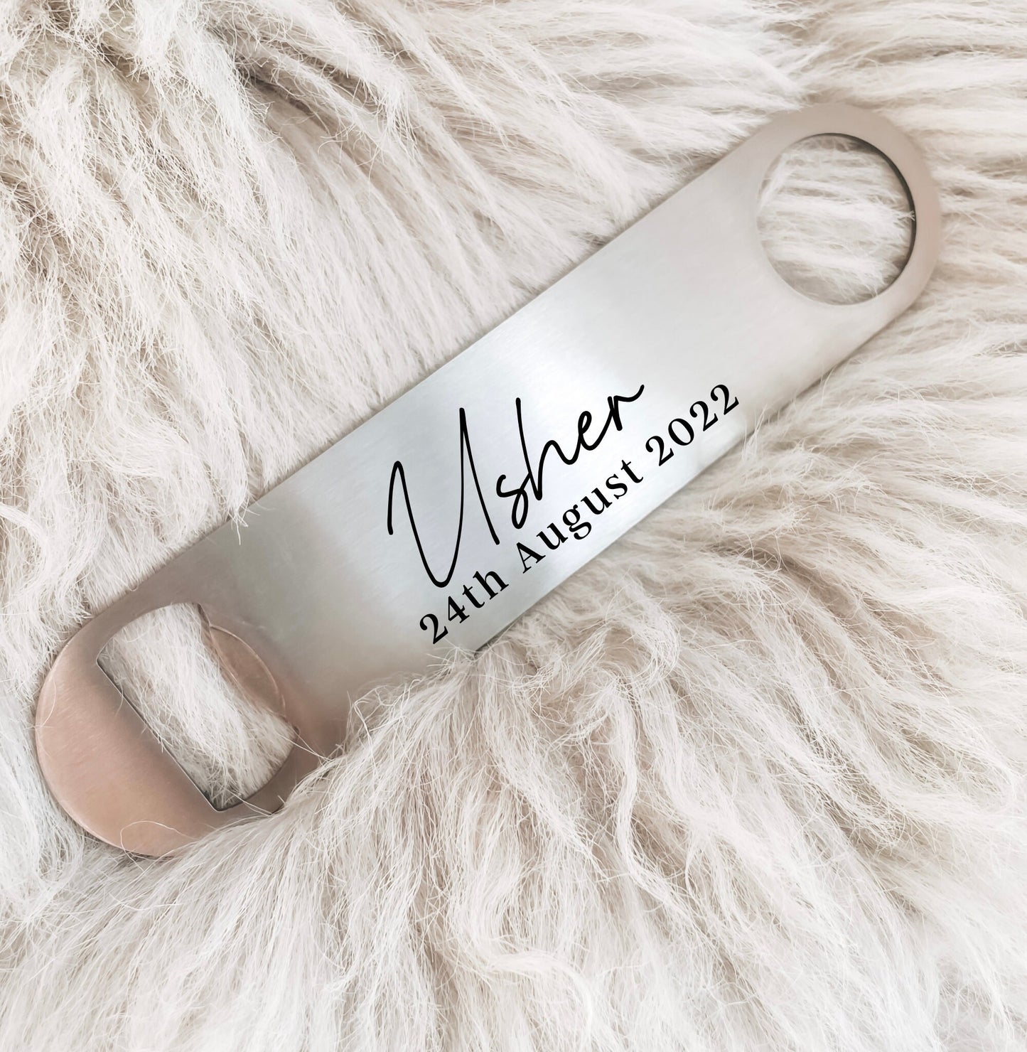 Personalised Bottle Opener | Gifts for him | Groom | Best Man | Usher | Father of the Bride Gift | Beer | Wedding Favour | Steel Bar Blade