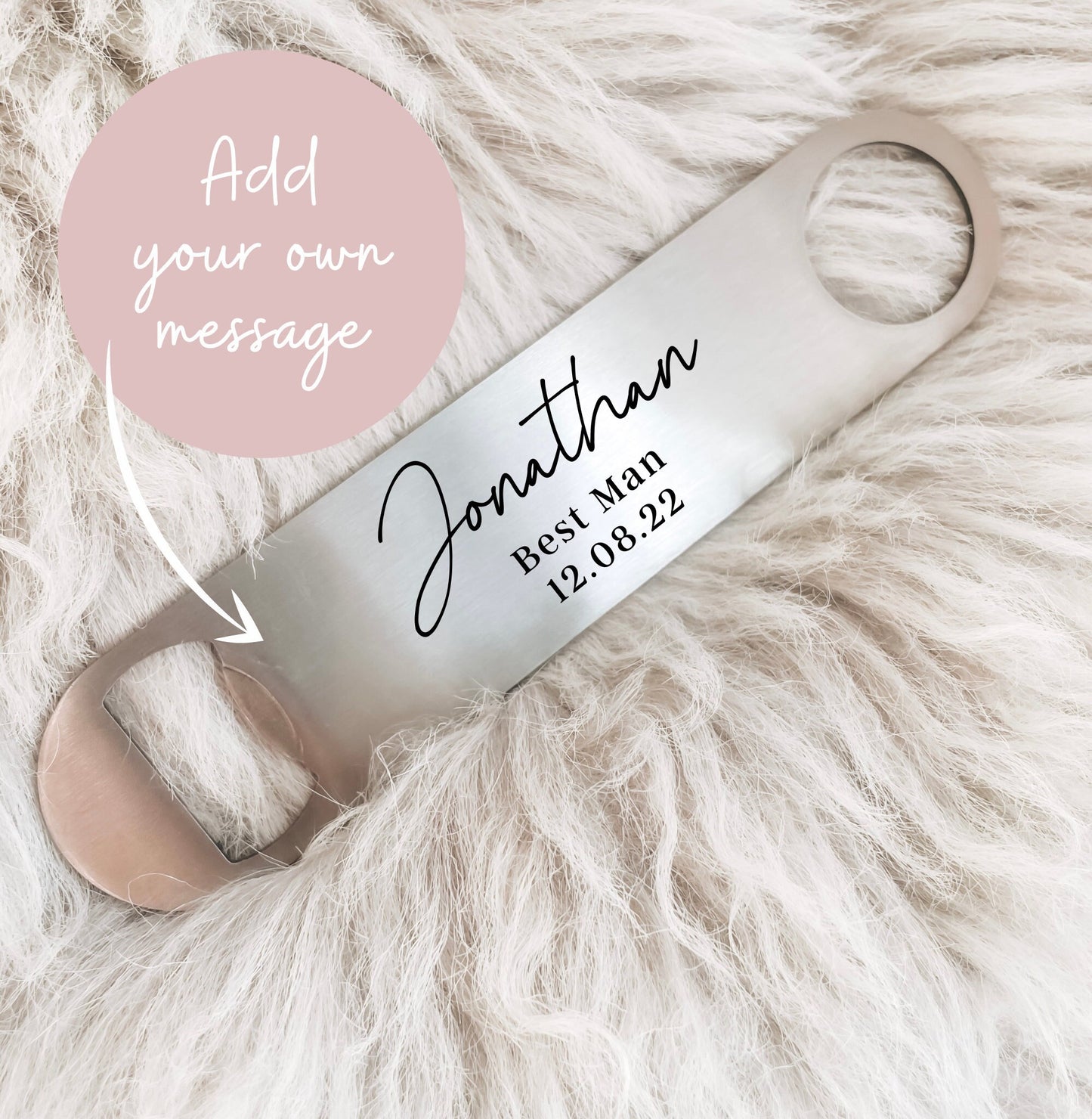 Personalised Bottle Opener | Gifts for him | Groom | Best Man | Usher | Father of the Bride Gift | Beer | Wedding Favour | Steel Bar Blade