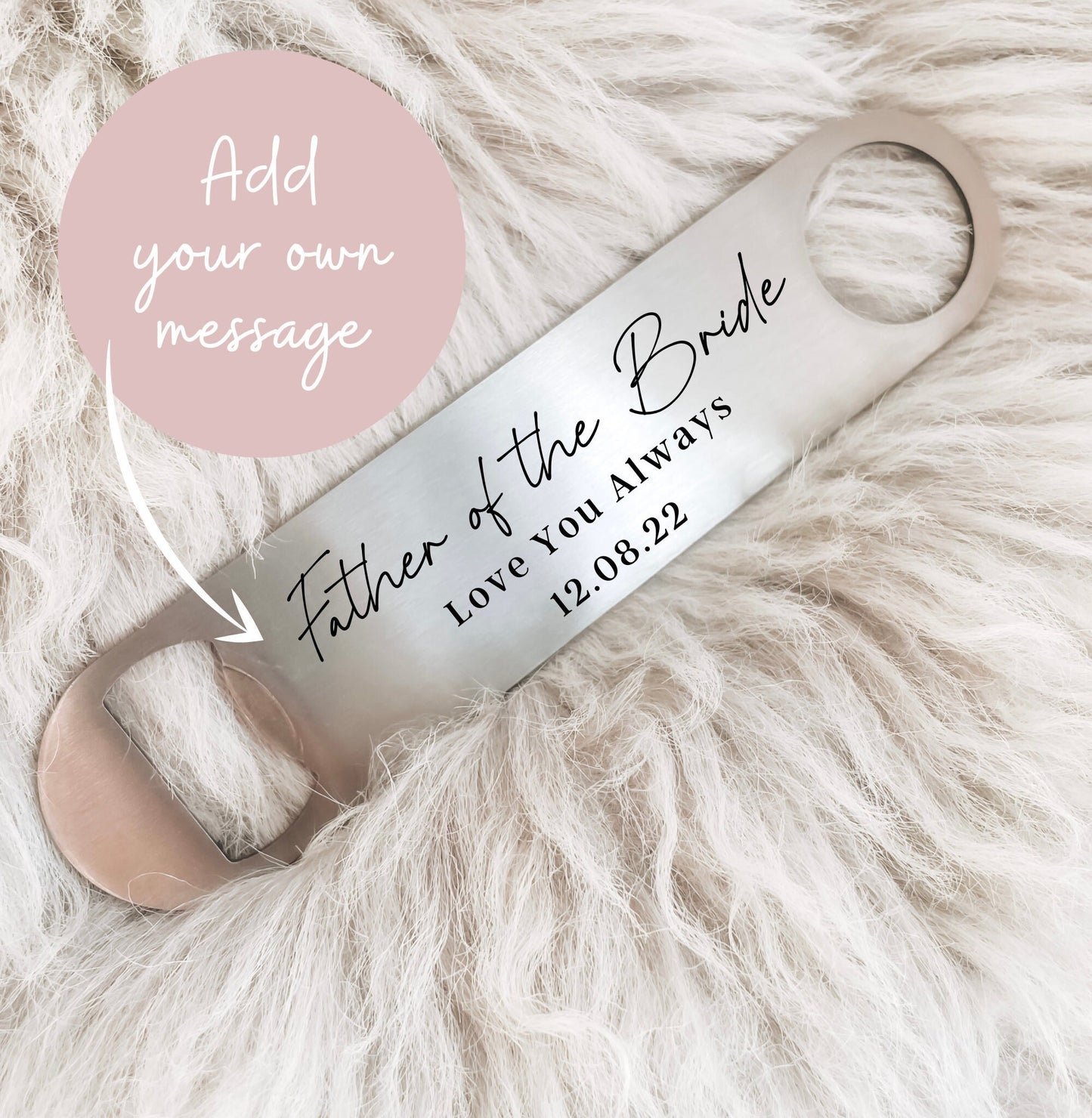 Personalised Bottle Opener | Gifts for him | Groom | Best Man | Usher | Father of the Bride Gift | Beer | Wedding Favour | Steel Bar Blade