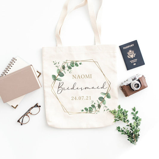 Personalised Bridesmaid Tote Bag | Hen Party | Shopping Bag | Maid of Honour | Bridal Party | Bride Squad | Classy | Team Bride