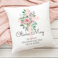 Christening Cushion | Personalised Floral Design | Baptism | Baby Gift | Cuddle Cushion | Holy Communion | Boy & Girl