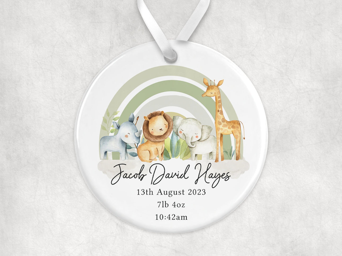New Baby Cushion | Personalised Jungle Design | Welcome to the world | Nursery Decor | Baby Gift | Cuddle Cushion | Newborn