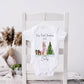 My First Christmas Baby Grow Personalised | Peter Rabbit | Vest, Sleepsuit, Romper, Bib Unisex Babygrow | Christmas Outfit | Baby Clothes