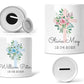Personalised Money Box | Ceramic | Christening Keepsake | Baptism | Naming Day | Boy & Girl Gift | New Baby Gift | Holy Communion