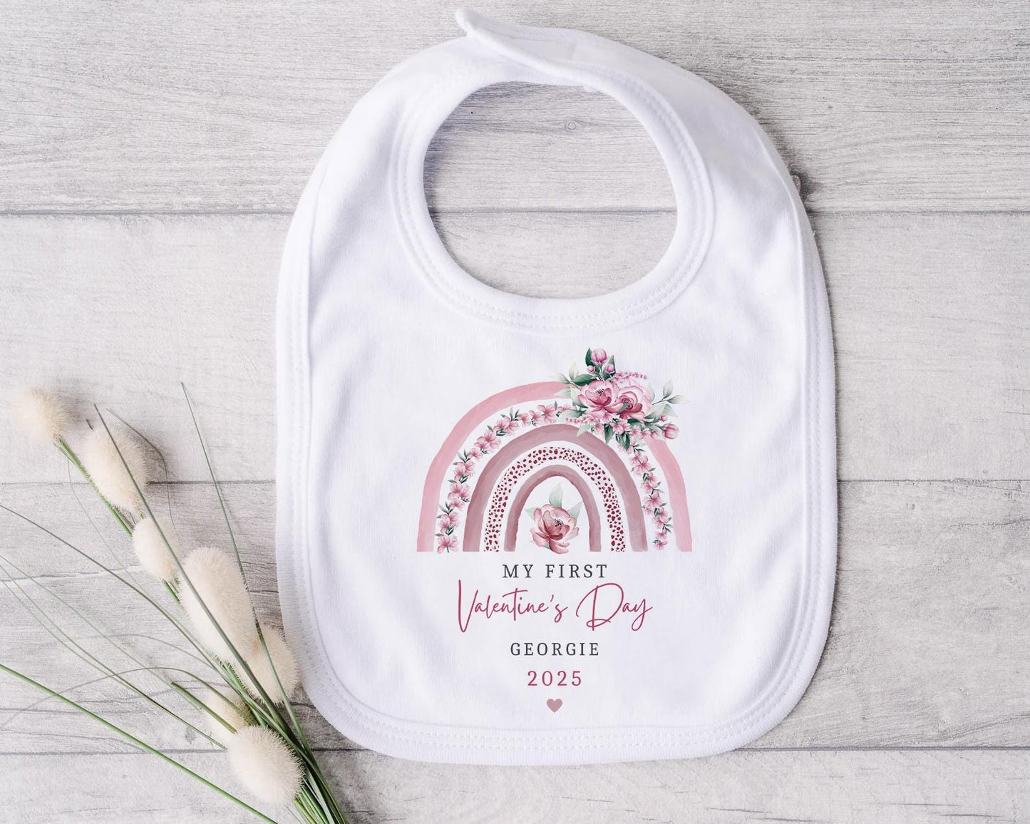 My First Valentines Day | Baby's 1st Valentines | Vest, Sleepsuit, Romper, Bib Unisex Babygrow | Baby Clothes | Newborn Gift
