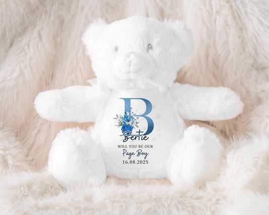 Personalised Will You Be Our Flower Girl Page Boy Teddy Gift | Proposal Gift | Bridesmaid Gifts |  Bunny Rabbit | Teddy Bear | Wedding Gift